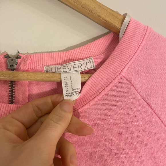 Forever 21 PINK Ms. moustache sweater. Small - Picture 3 of 5